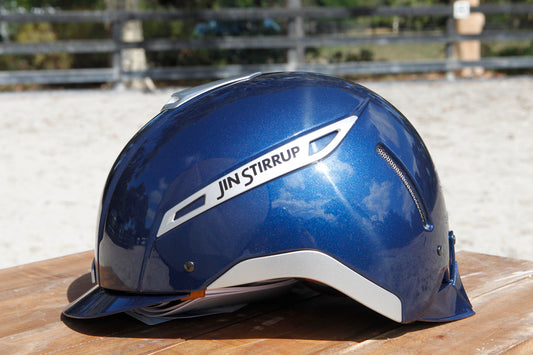 JS Icona Colour Blue Helmet- High Gloss (Silver vents)